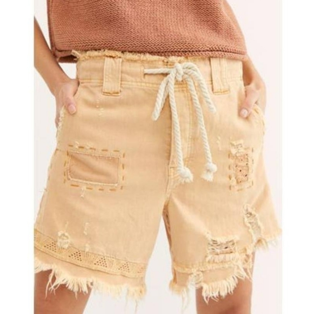 Free People Tallulah Distressed Shorts
